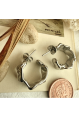 Christo Textured Hoop Earrings