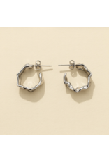 Christo Textured Hoop Earrings