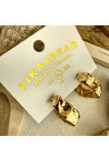 Christo Textured Hoop Earrings