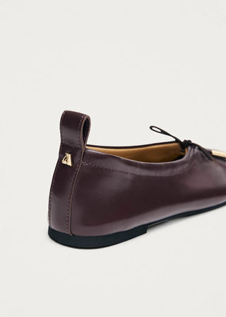 Rosiland Brown Leather Ballet Flats