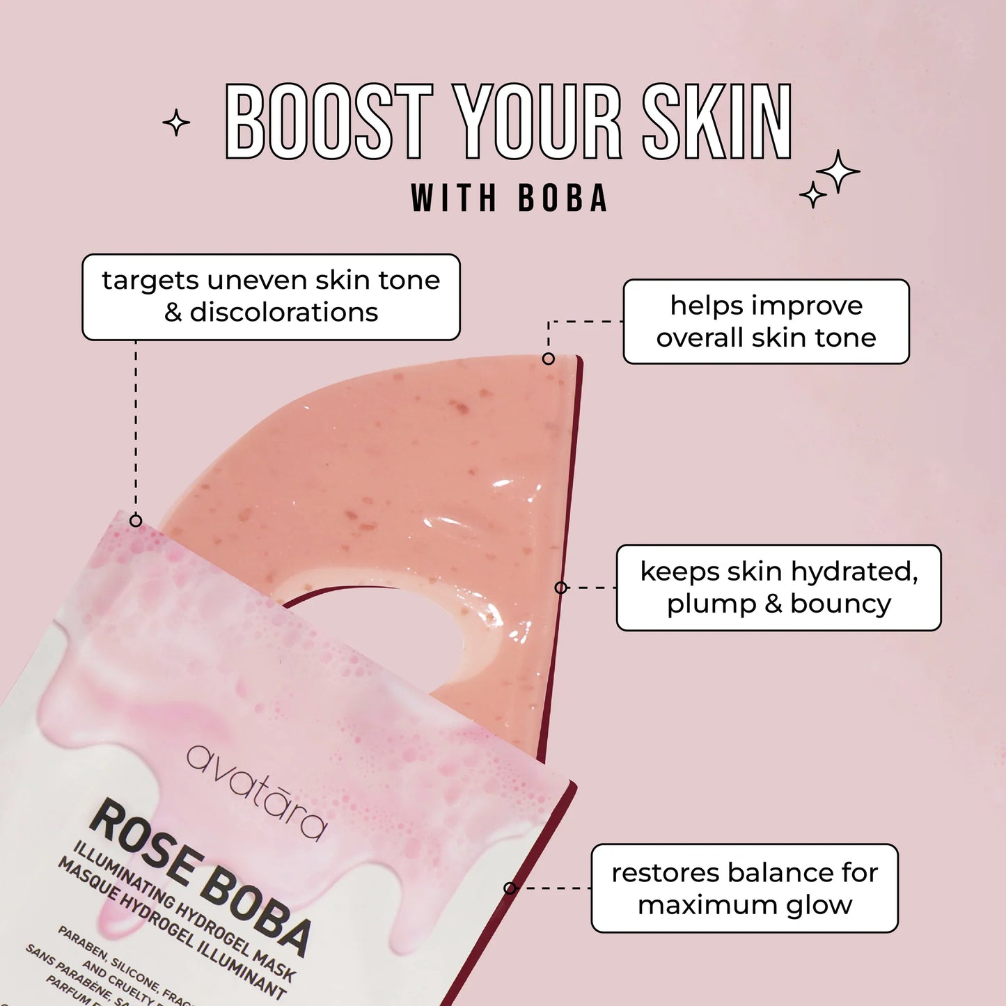 Rose Boba Illuminating Hydrogel Mask