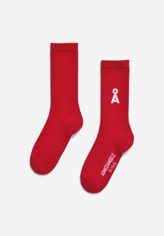 Saamus Bold Socks in Scarlet Red