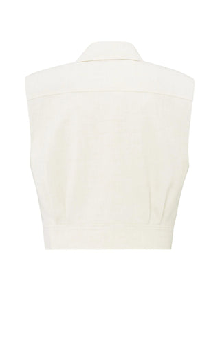 Sleeveless Cropped Jacket