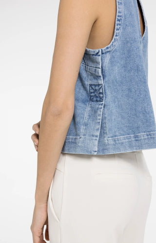 Sleeveless Loose Fit Denim Top