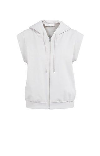 Sleeveless Hoodie with Cords