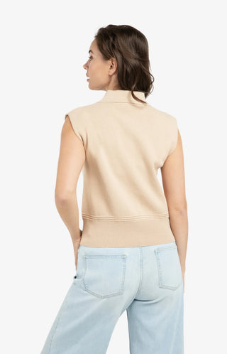 Sleeveless Sweater with Collar