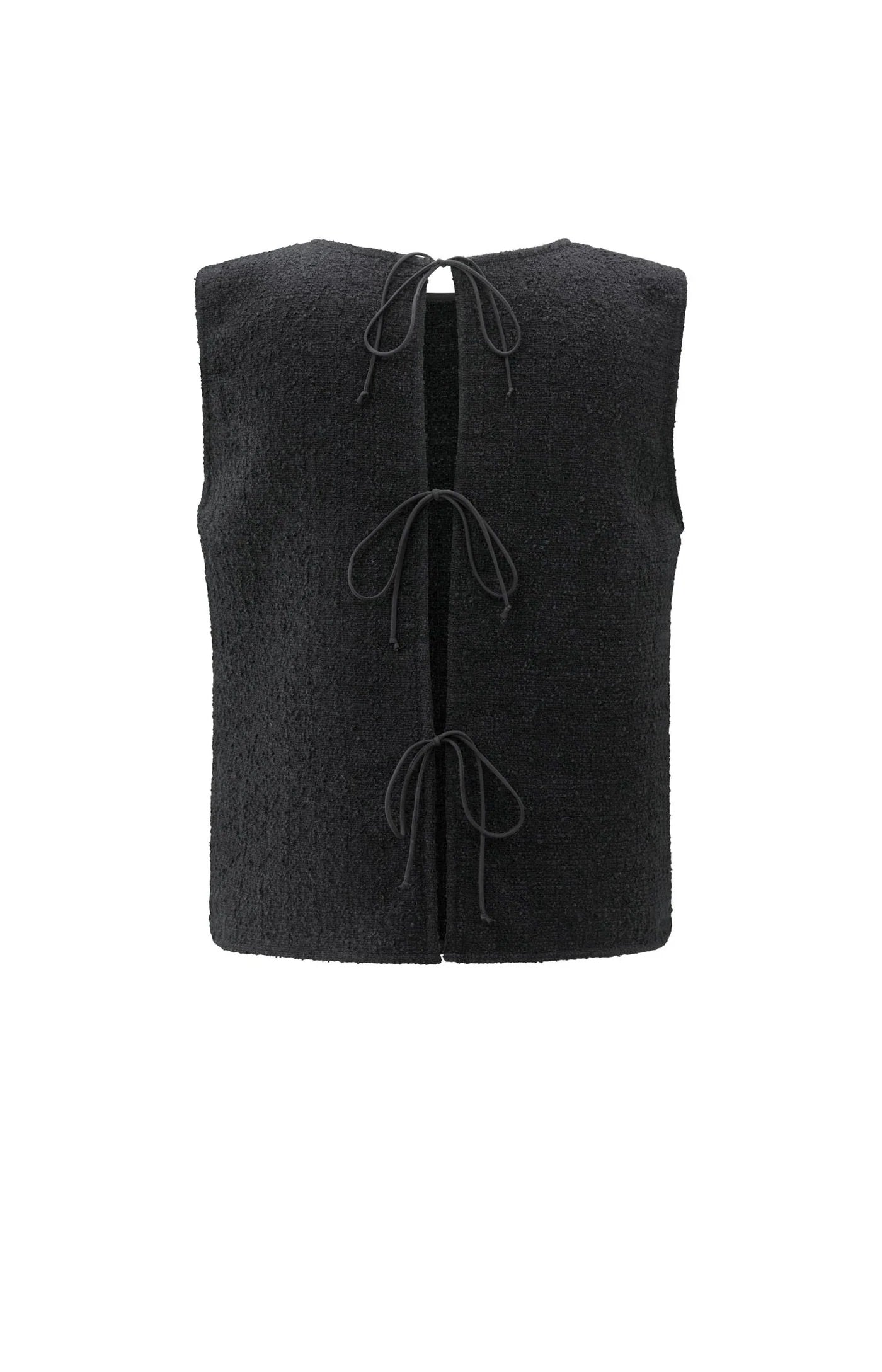 Sleeveless Top with Bow at Back