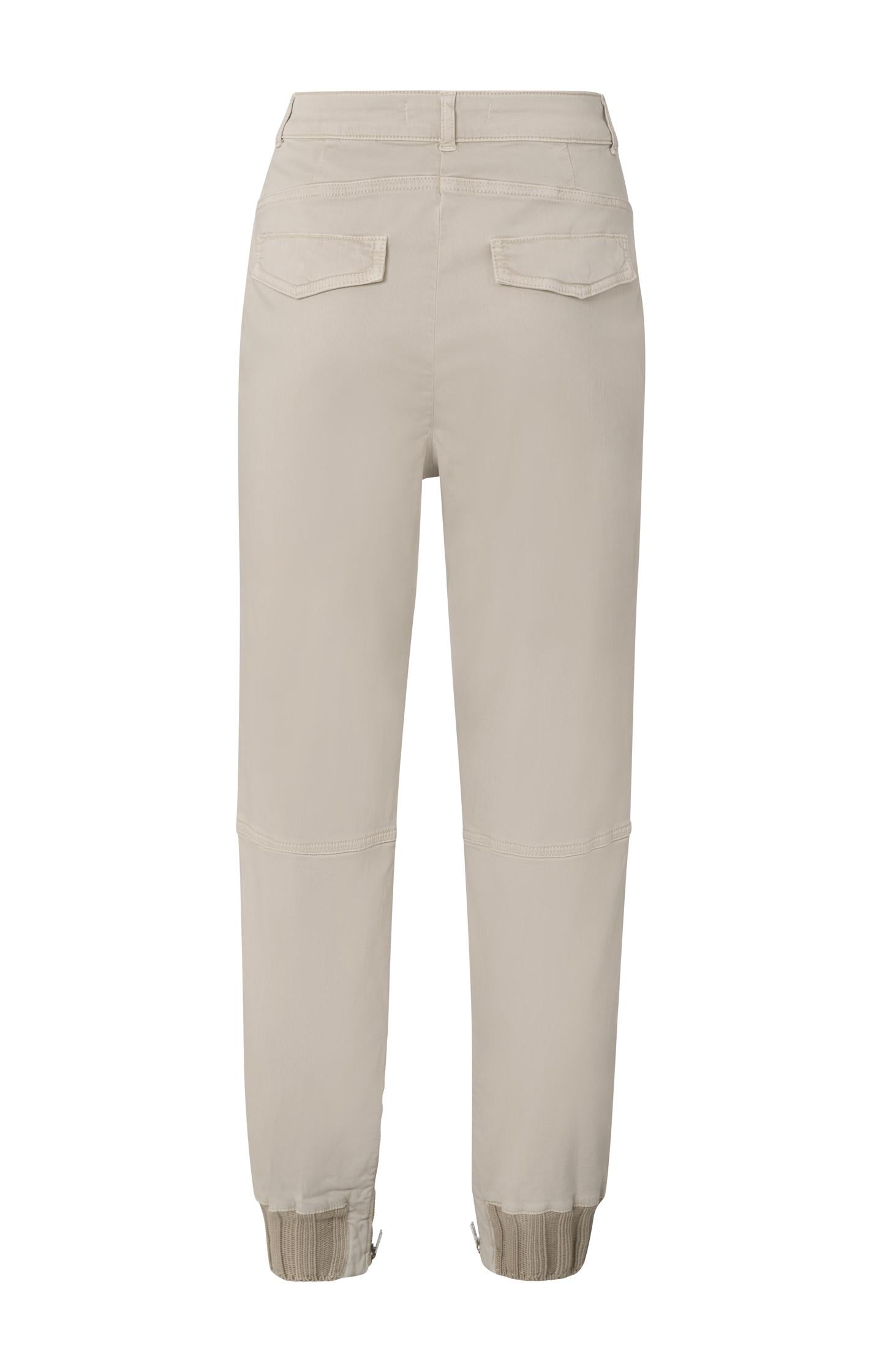 Soft cargo trousers with zip fly and pockets - Pure Cashmere Brown