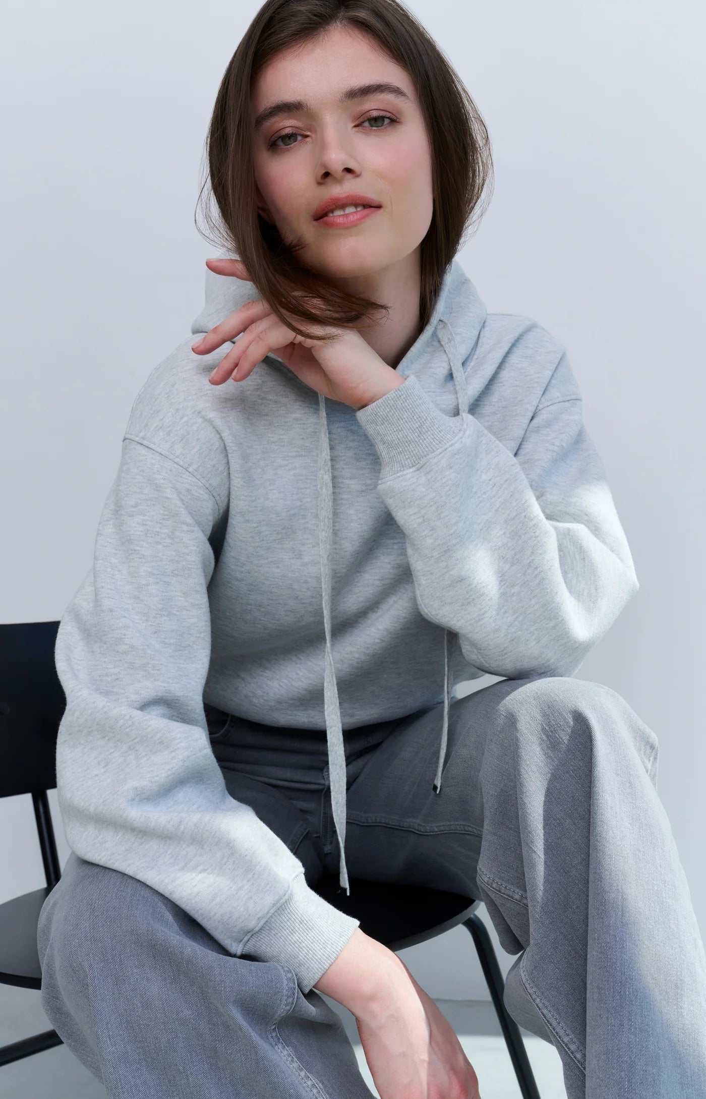 Soft hoodie with cords