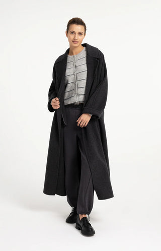 Stripe Knitted Cardigan with Tie Detail