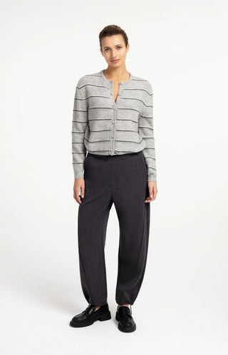 Stripe Knitted Cardigan with Tie Detail