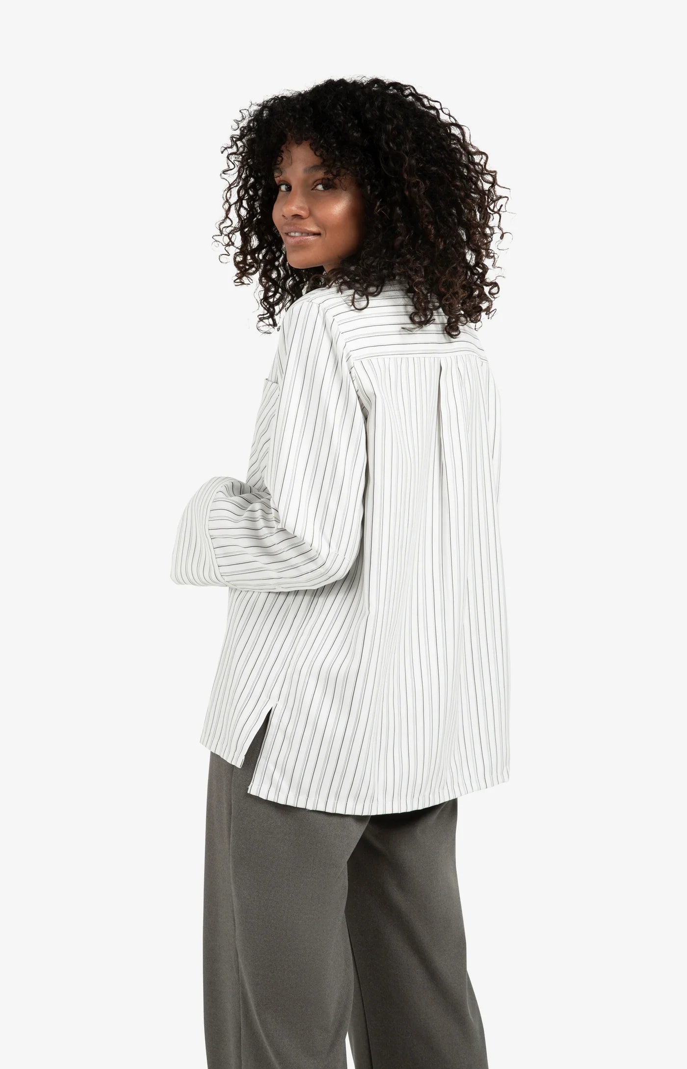 Striped Soft Oversized Blouse