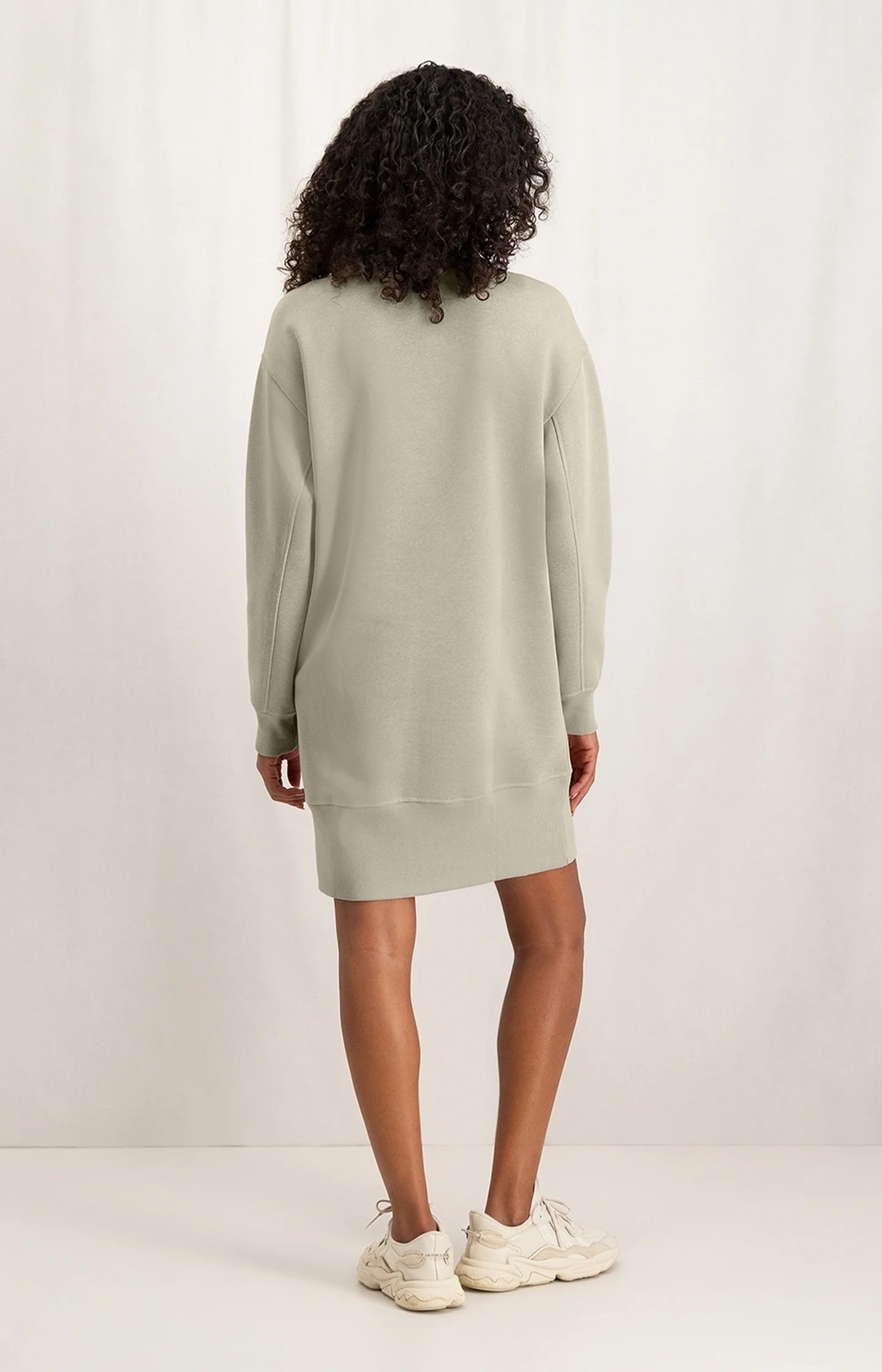 Sweat dress with high neck