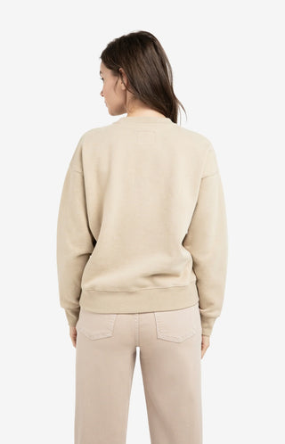 Sweater With Washed Effect in Oxford Tan Brown
