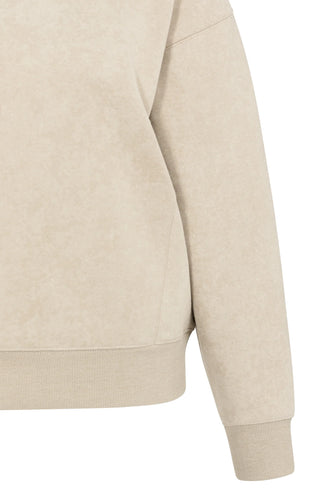 Sweater With Washed Effect in Oxford Tan Brown