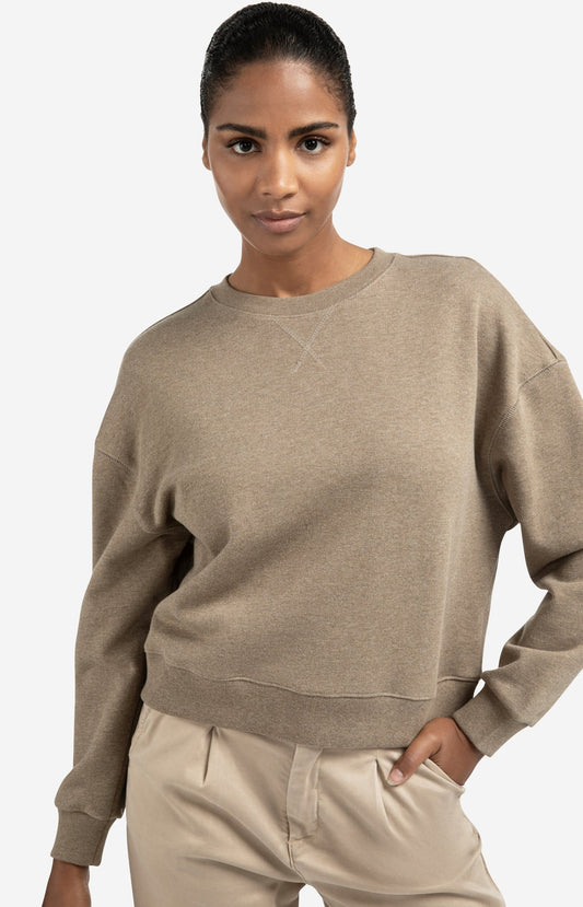 Sweatshirt in Capers Melange