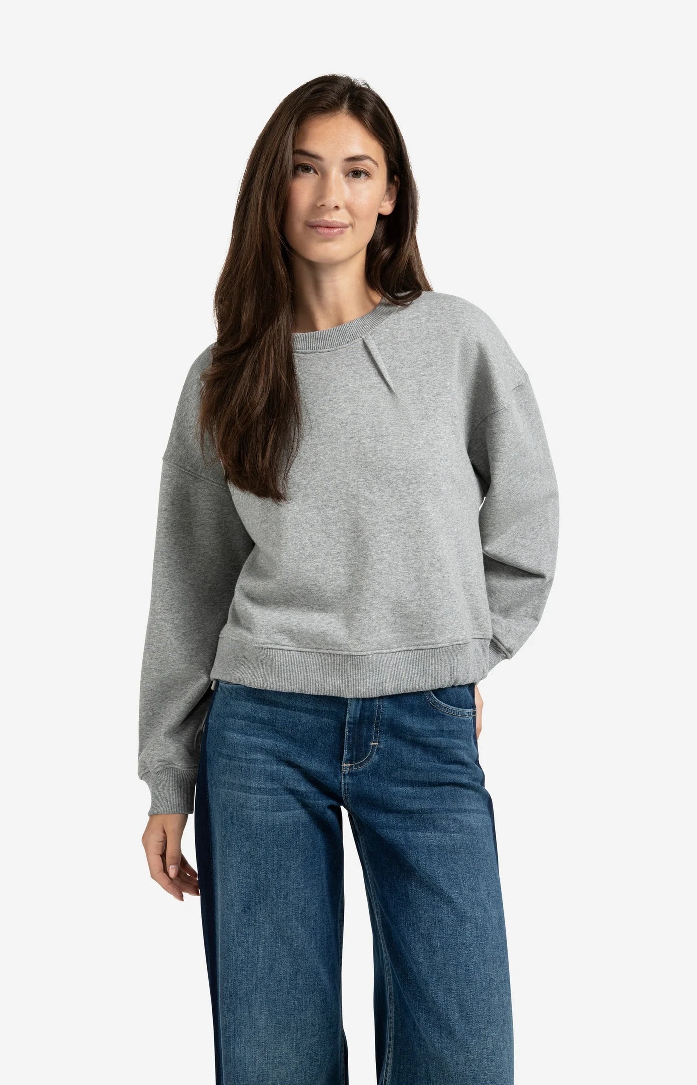 Sweatshirt with Pleat Detail