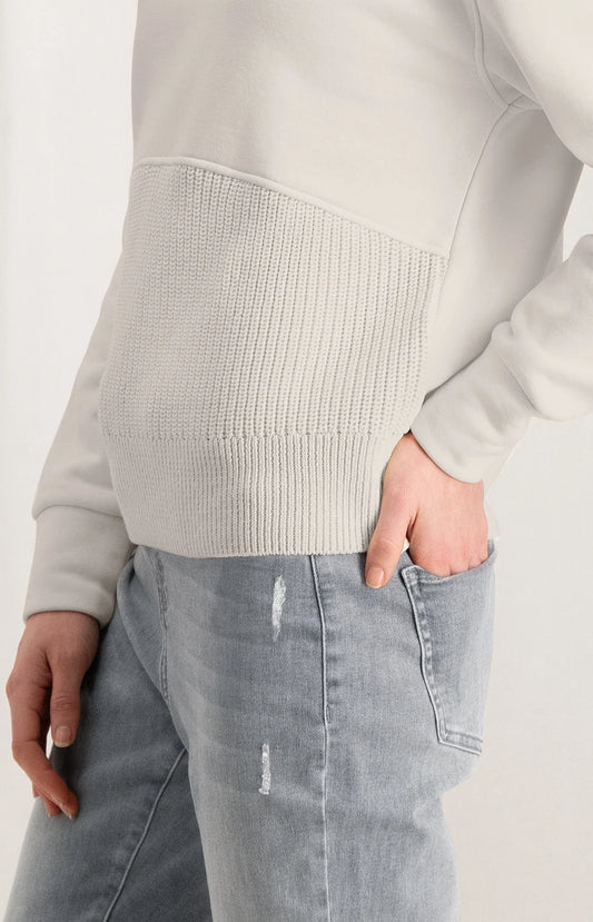 Knitted Panel Sweatshirt