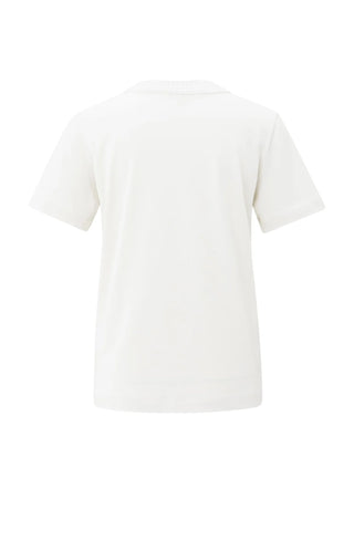 T-Shirt with Knitted Neckline & Short Sleeves