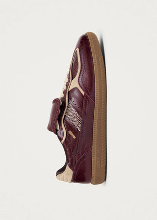 TB.490 Club Leather Sneakers in Patent Deep Burgundy