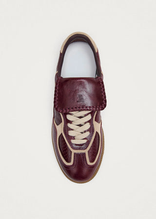 TB.490 Club Leather Sneakers in Patent Deep Burgundy
