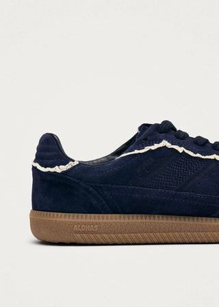 TB.490 Crochet Leather Sneaker in Navy