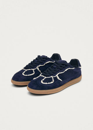 TB.490 Crochet Leather Sneaker in Navy
