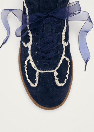 TB.490 Crochet Leather Sneaker in Navy