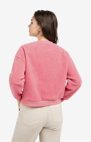 Teddy Sweatshirtin Rose Red Melange