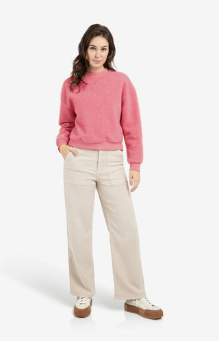 Teddy Sweatshirtin Rose Red Melange