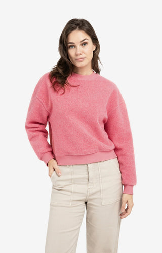 Teddy Sweatshirtin Rose Red Melange