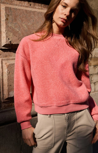 Teddy Sweatshirtin Rose Red Melange