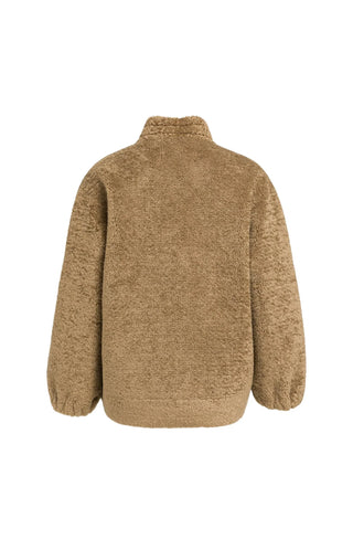 Teddy wrap jacket with tie closure - Otter Brown