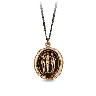 Three Graces Talisman Necklace - Bronze