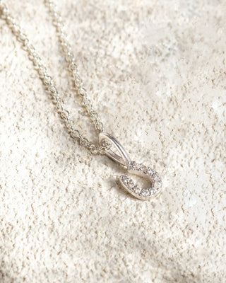 Tiny Horseshoe Pendant in Silver