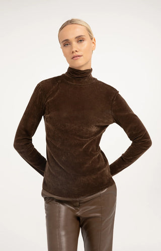 Velvet Top in Cocoa Brown