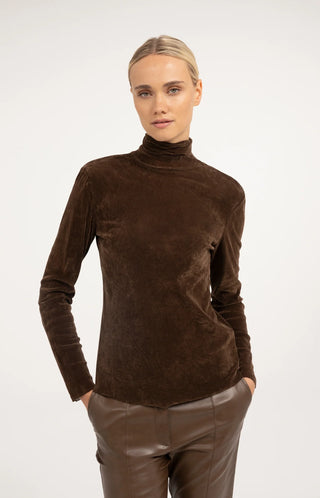 Velvet Top in Cocoa Brown