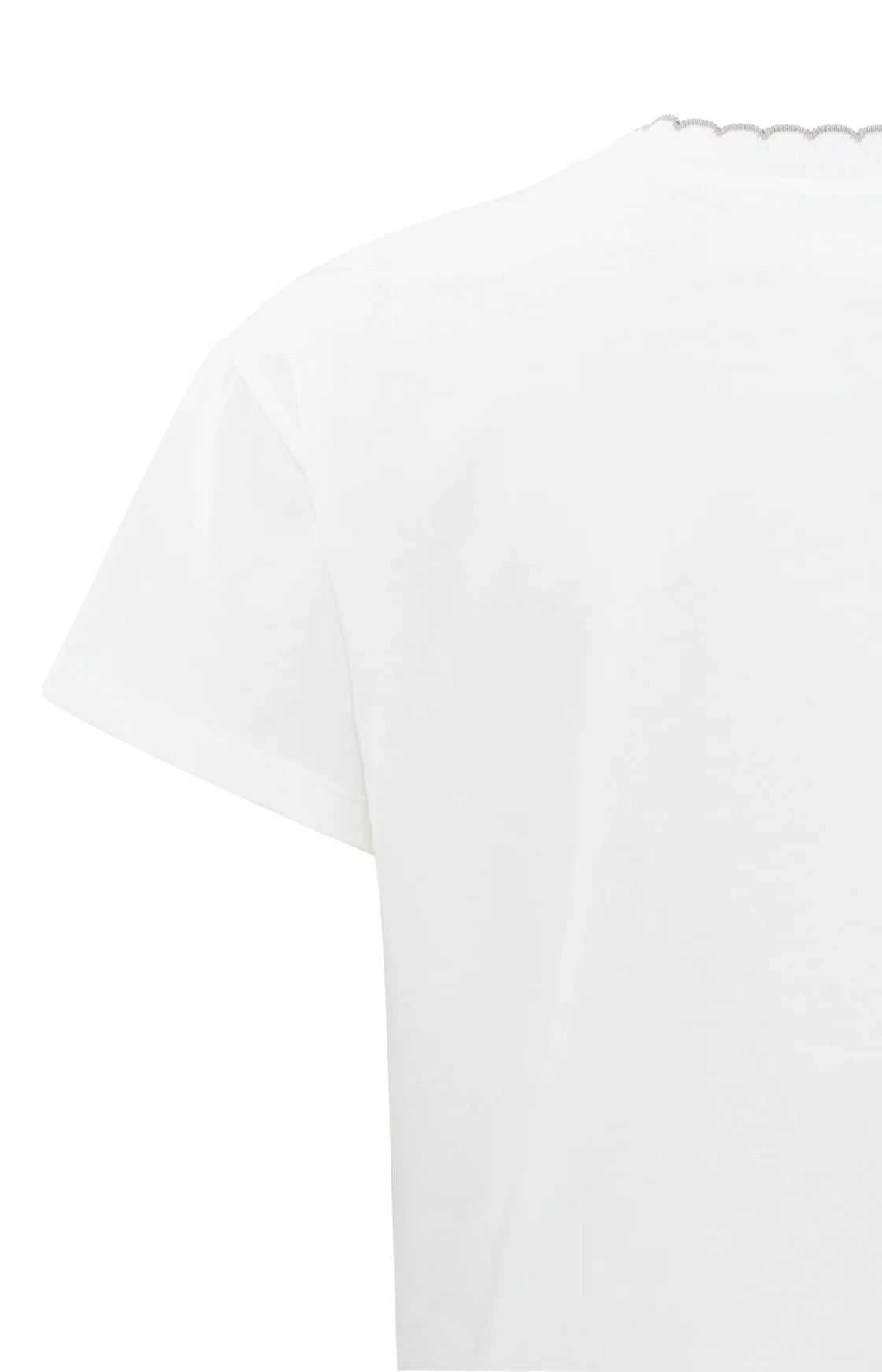 T-Shirt With Rib Neckline