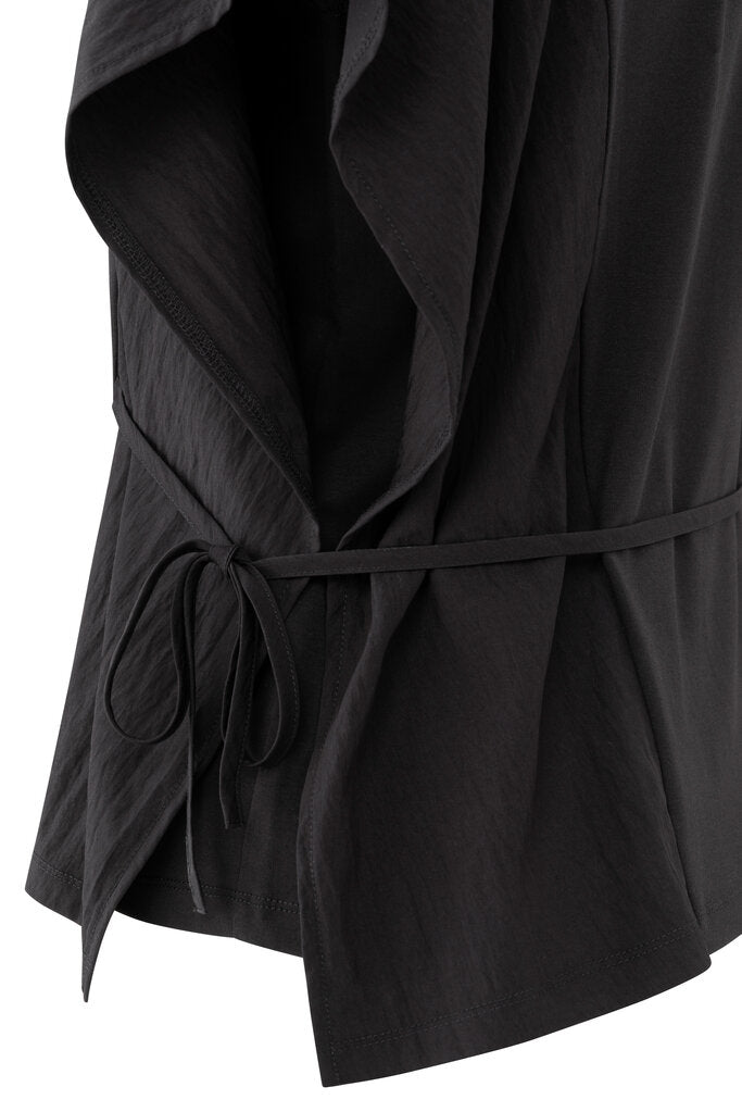 Fabric Mix Top With Cord