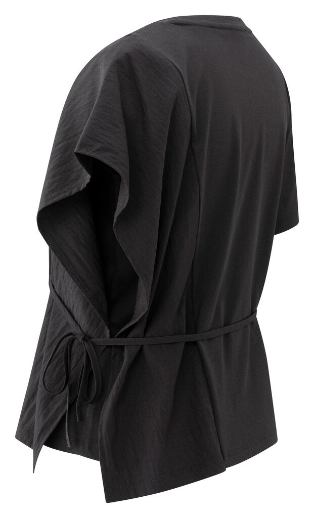 Fabric Mix Top With Cord