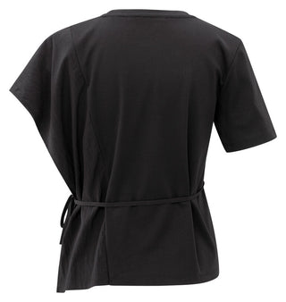 Fabric Mix Top With Cord