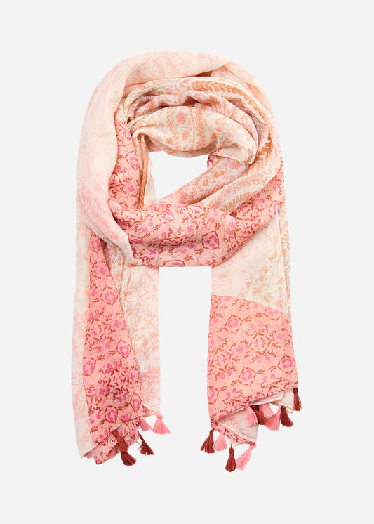 Pink Scarf with Tassels